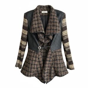 Simply Couture Women's Checkered Blazer/over sweater